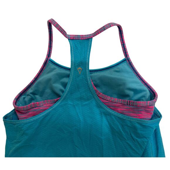 ivivva by Lululemon Girls Blue & Pink Double Dutch Tank Top Size 12 - EUC - Picture 4 of 8
